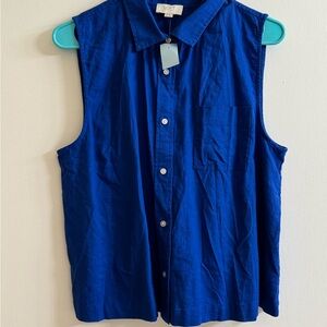 NWT LOFT Outlet Petite Royal Blue Top